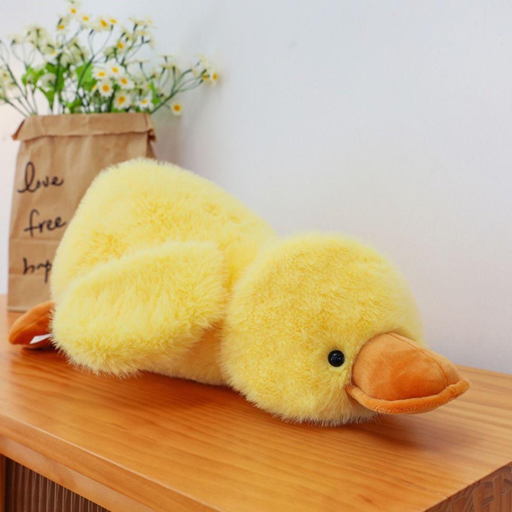 Soft Long Hair Duck Plush Doll Fluffy Duck Stuffed Animal Toy Huggable Duck Plush Toy Home Decor