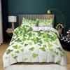 Korean Simple Three-Piece Set Love Leaf Kit Quilt Cover Bedding