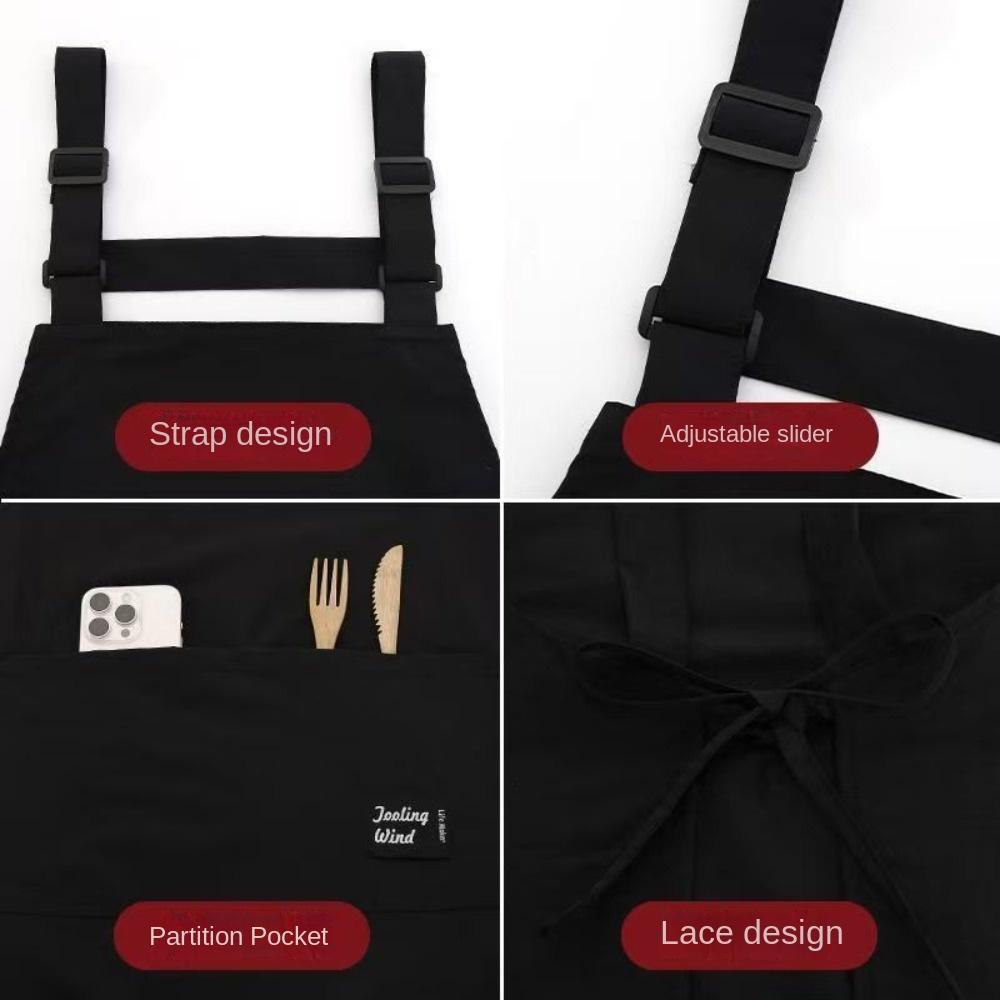 Waterproof Kitch Apron Cartoon Cooking Smock Portable Chef Apron for Home Kitchen
