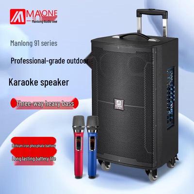 MALONE M-9110 Портативная Bluetooth KTV Колонка-тележка CN вилка (адаптер в комплекте)