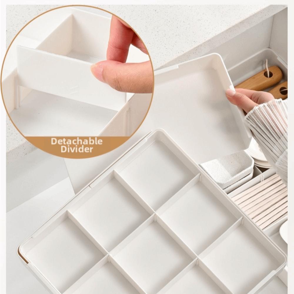 Makeup Storage Drawer Organizer Plastic Kitchen Storage Box New Drawer Divider Tray Home Use