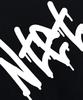 NTET Graffiti Font Logo Straight Pants Black