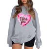 Women's Casual Fashion Valentine's Day Print Long Sleeve O-Neck Sweatshirts Pullover Top