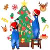 Felt Christmas Tree for Toddlers DIY Xmas Tree Set with Ornaments Indoor Christmas Door Wall Hanging Decorations Xmas Activities Gifts for Kids