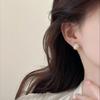 Earrings with Women's Micro Inlaid Zircon, High-end and Simple Round Earrings