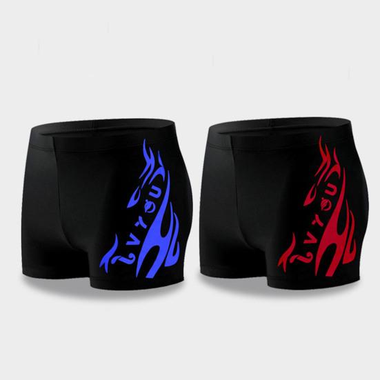 Летние мужские шорты для плавания с высокой талией и пламенным принтом, пляжные обтягивающие плавки, купальник, спортивные шорты для серфинга, плавки