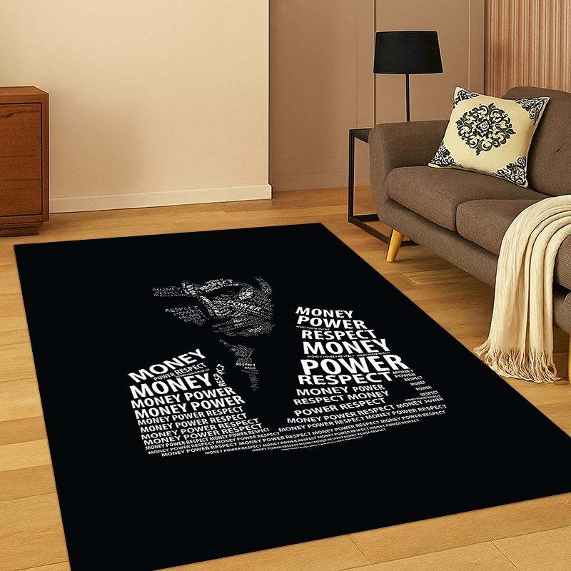 3D Ковер Scarface Классический Фильм Тони для Спальни Гостиной Дивана Игровой Комнаты Придверный Коврик Домашний Декор, Детская Игровая Зона Ковер Нескользящий