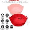 Foldable Silicone Air Fryer Pot & Baking Mat - High Temp Resistant, Food Grade