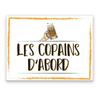 [A3632] - Ceramic Magnet 'Les Copains d'Abord' Beer White - 8x6 Cm