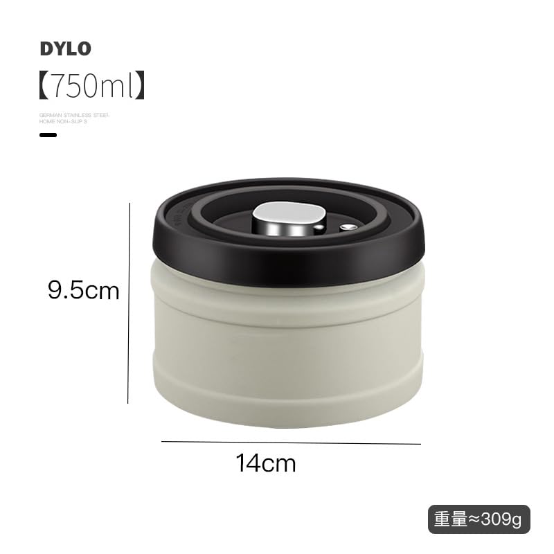 Ruyonku контейнер для хранения кофе 304 из нержавеющей стали для хранения Вакуумная сушка продуктов питания Сохранение влаги Сухая высокая свежесть Окисление Чай Кофе Хранение продуктов Бежевый