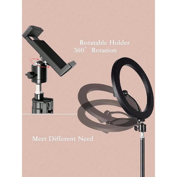 110cm tripod stand+O-clip, equipped with 10 inch live streaming ring fill light and selfie live streaming artifact