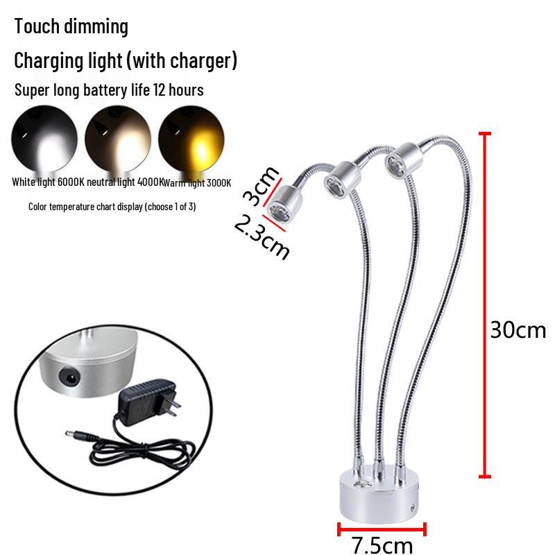 Tri-Color Touch Dimming Jewelry Display Light