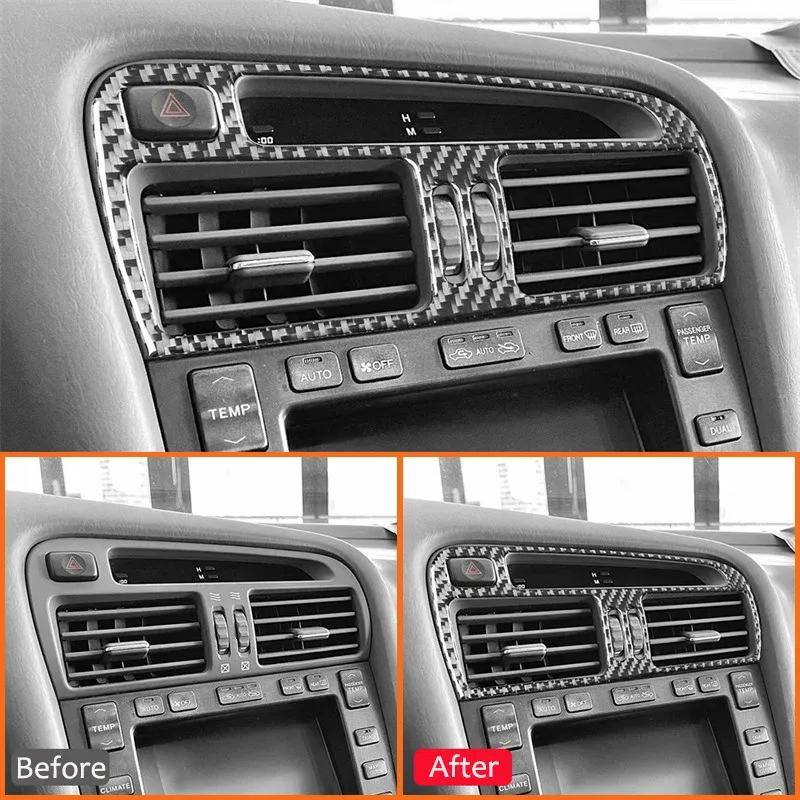 Для LEXUS GS 1998-2005 Углеродное волокно Автомобильный Комплект на Весь Автомобиль Аксессуары для Интерьера Декоративная Наклейка Панель Центральной Консоли Панель Селектора Передач