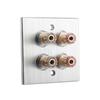 86 Type Aluminum Alloy Banana Wall Plate Gold Plated Speaker Binding Post Connector for HiFi Home Theater Audio System Speaker Wiring Connection