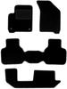 Black Velour Floor Mats For: Dodge Journey JC49 7-seater (2007-2016)