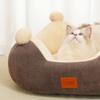 Thicken Pet Cat Bed Soft Plush Pet Sleeping Bed for Cats Small Medium Dogs Removable Pet Sofa Lovely Kitten Nest Cat Accessories