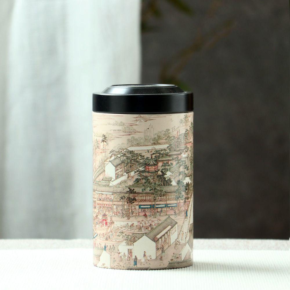 Портативная банка для хранения чая, винтажный пустой жестяной чайник, металлические банки для конфет, коробка для чая, гостиная