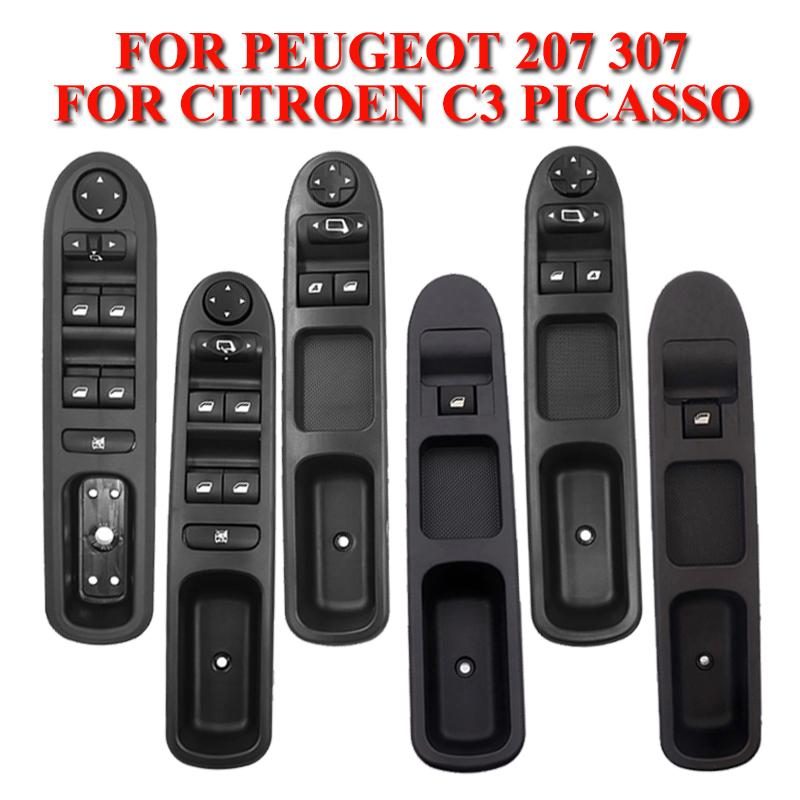 For Peugeot 207 307 407 For Citroen C3 C4 Picasso Electric Power Window Control Switch 6554KT 6554QC 6490EH 6490HQ 6554QF 6554QG Switches4