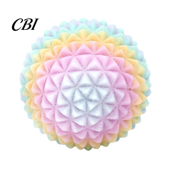 Compact Spiky Ball 3D Printed Toy, Stress Relief Mini Textured Ball, Small Massage Decompression Desk Toy for Home Office School Anxiety
