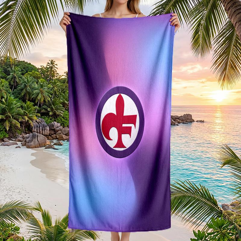 Полотенце для пляжа Fiorentina FC, быстросохнущее, из микрофибры, впитывающее, портативное, для путешествий, для плавания