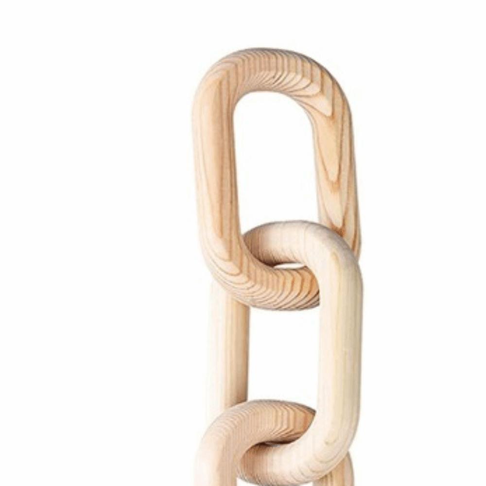 21.65 x 3.94 x 0.98in Wood Chain Ornament Wood Tabletop Art Decoration Desktop Layout