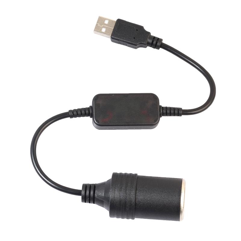 Wired Controller 5V To 12V Power Adapter Driving Recorder Gps E-Dog Car Charger Usb C Male To Car Cigaret Socket Female Adapter
