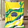 Brazil national football team Theme blanket Soft Flannel Blanket Plush Throw Blanket Cozy Sofa Bed Blanket for Home Decor