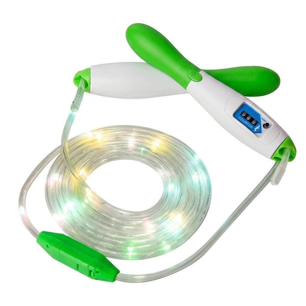 Kids LED Jump Rope with Counter Steel Wire Rope for PE Training and Competition
