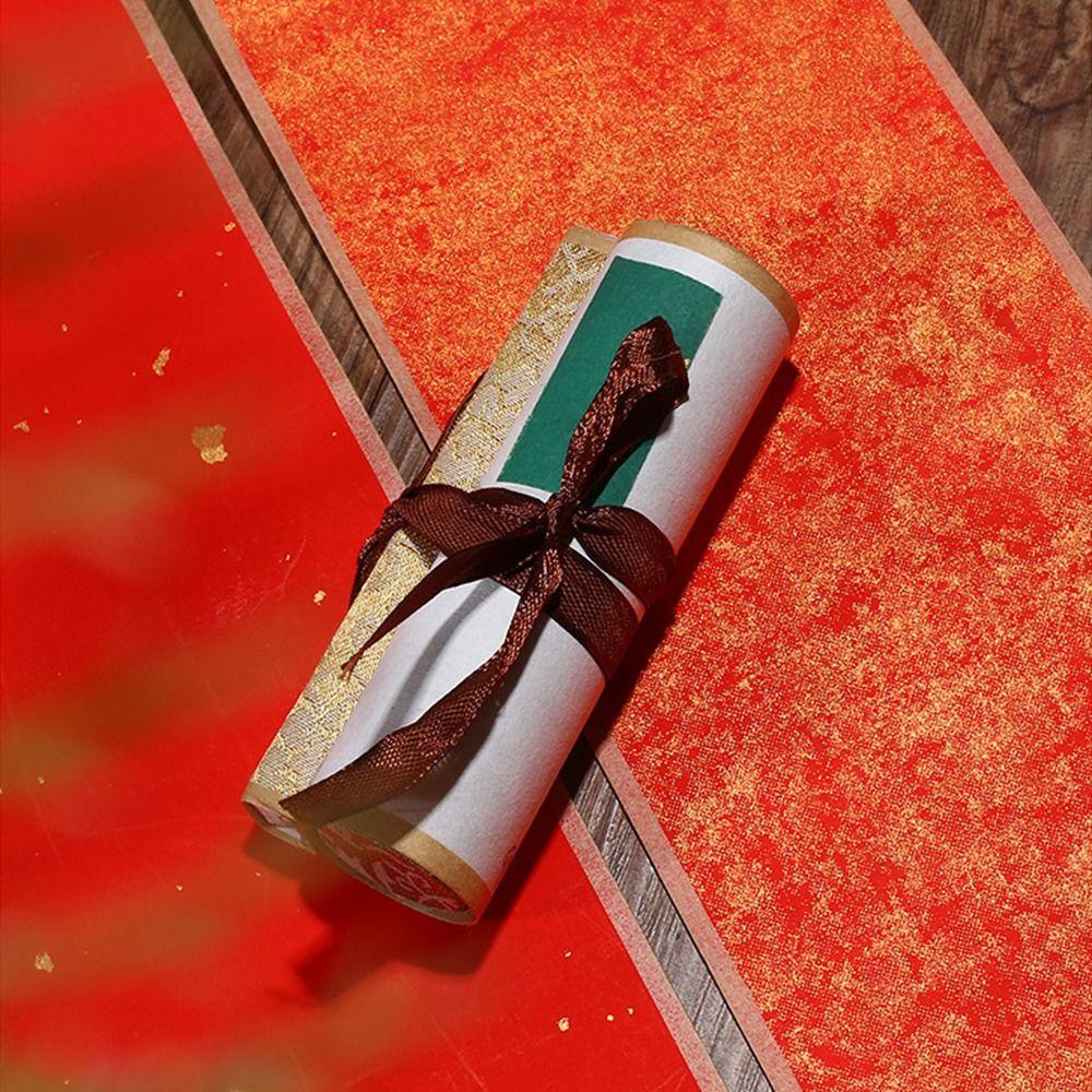 Painting Drawing Paper Gilded Rice Paper Scroll Chinese Style Self-made Gifts Calligraphy Mounting Scroll Handcrafts