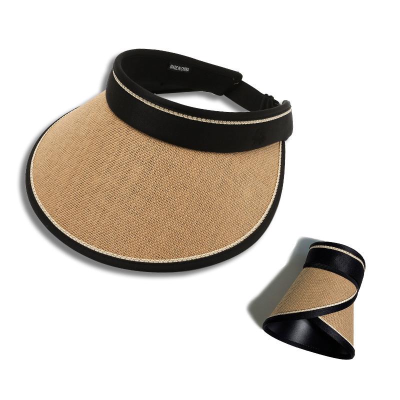Elegant Brim Wide Sun Hat Women Featuring Foldable Design Outdoor Sunscreen Hat