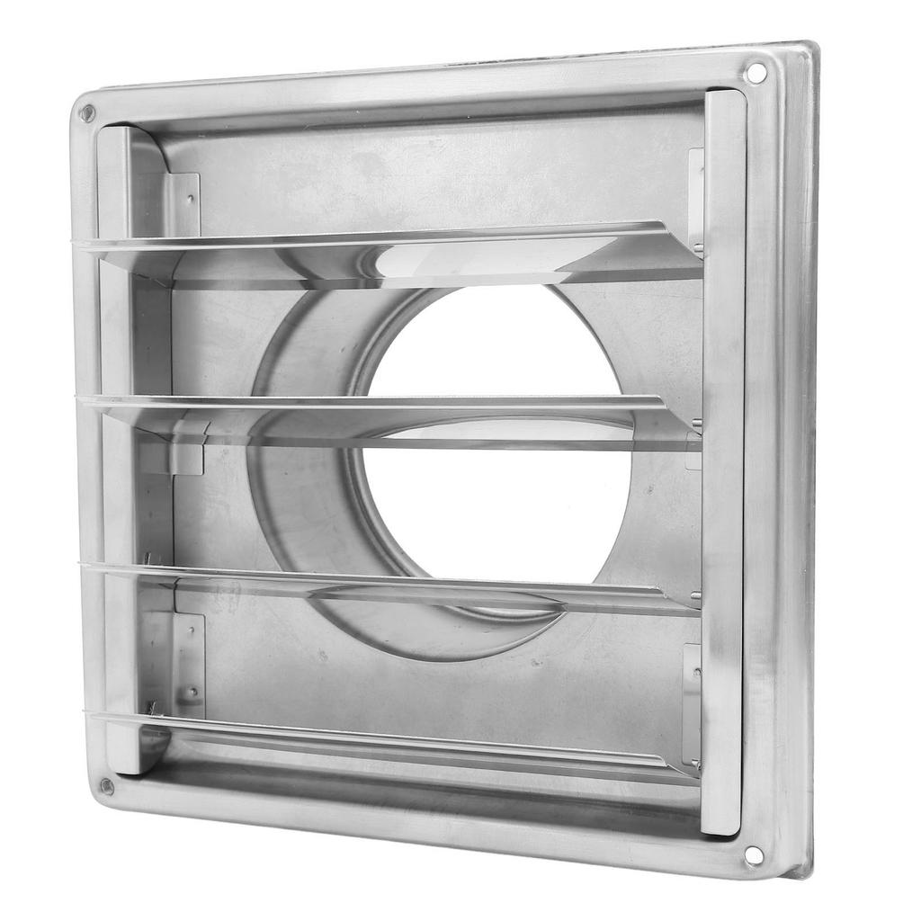 Dryer Vent Cover 4 Inch Square 304 Stainless Steel Exterior Wall Vent Cover with Nylon Mesh To Keep
