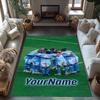 Manchester City Customize Text Floor Rug Office Rug Suitable for Playrooms Decorate room Living Rooms Game Room Anti-slip Rug Anime Office Decor