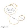 Wind Titanium Steel 18K Gold-Plated With Diamond Small Disc Fashion Bracelet Color-Preserving Women'S Stainless Steel Finger Clip Bead Finger Chain