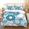 Комплекты постельного белья Бохо из микрофибры, Комплект пододеяльника Бохо, Размер Queen, 3D-принт, Цветок мандалы дурмана, 220x240, Одеяло