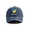 Новая Компьютерный Программист Язык Python Бейсболки Потертые Шляпы Кепка Унисекс Женская Ретро Уличная Летняя Регулируемая Кепка