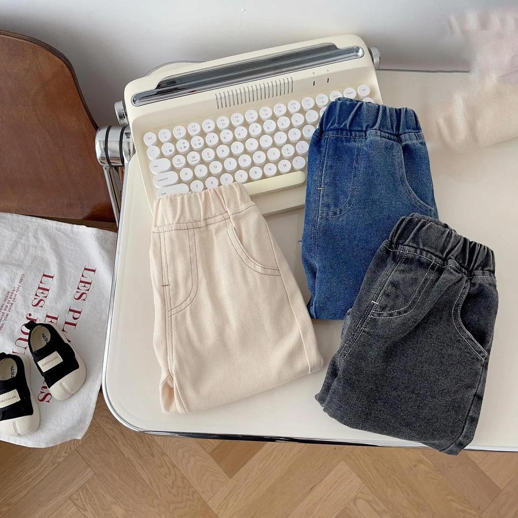 Baby Boys Denim Pants Solid Color Infants Baby Pants Jeans Casual Pants