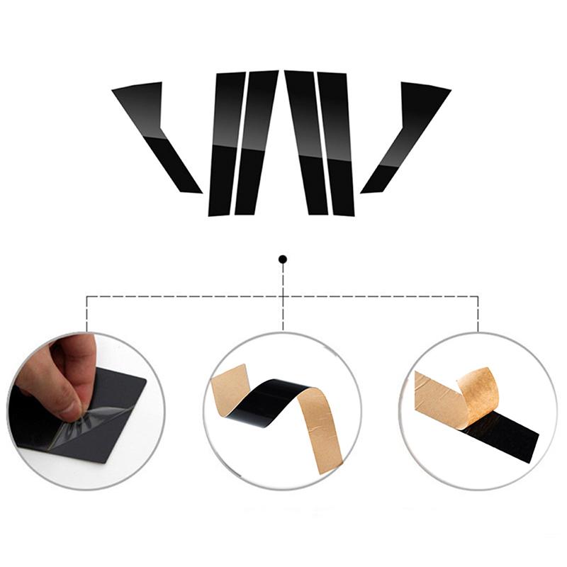 6 шт., стойки для окон и дверей автомобиля, накладка, наклейка, глянцевая черная внешняя часть для Range Rover Sport L494 2014-2022