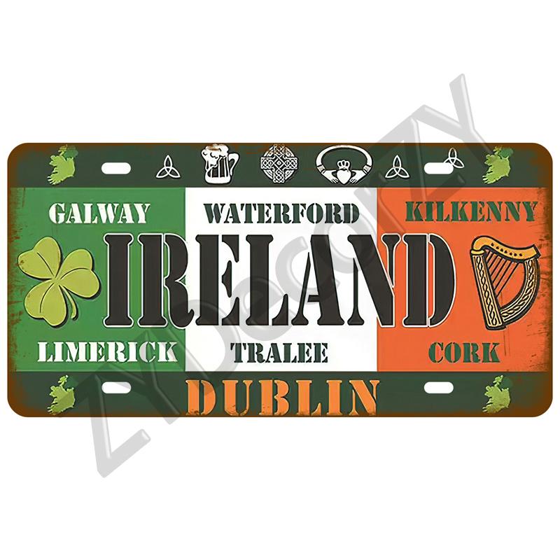 Plaque Israel Spain France Home Metal Sign Germany Craft Bar Decor Tin Sign USA Country Flag Tinplate Plate For Wall Restaurant