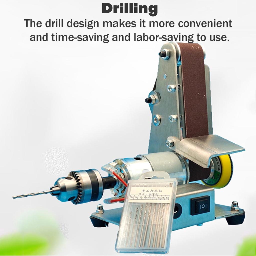 220 В мини электрическая ленточная шлифовальная машина DIY полировальный шлифовальный станок резак для заточки кромок многофункциональная шлифовальная машина 10 шт. ремень