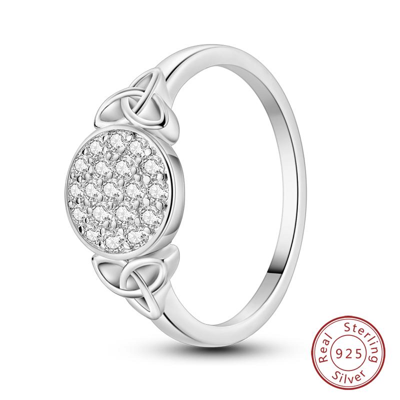 925 Sterling Silver Heart Shaped Infinite Minimalist Rings Hollow Celtic Knot Rings for Women Elegant Engagement Wedding Jewelry