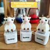 Glowing Light Up Pet Key Charm Pendant Simulation Fidget Button Key Chain  Backpack Pendant