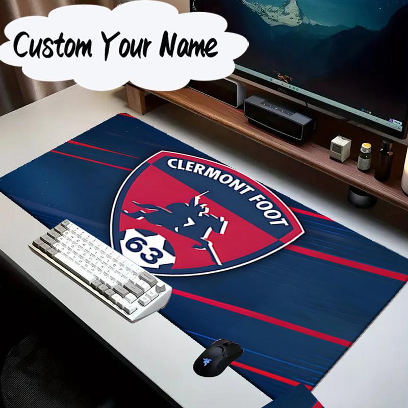 Custom Name Mouse pad Clermont Foot Crest Design Mouse Pad Desk Mat, Non-Slip Rubber Backer Pad For Computer Notebook Gaming Mouse Pad Birthday Gift