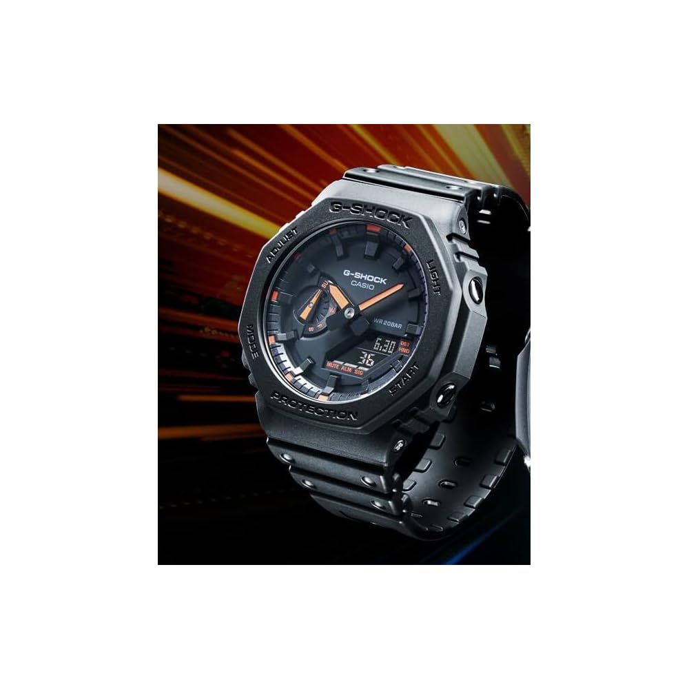 Casio G-Shock GA2100-1A4 Analog-Digital Watch Black Resin Strap Water Resistant