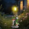 Garden Bird Statue Solar Light Creative Night Lamp Patio Decorative for Stairs