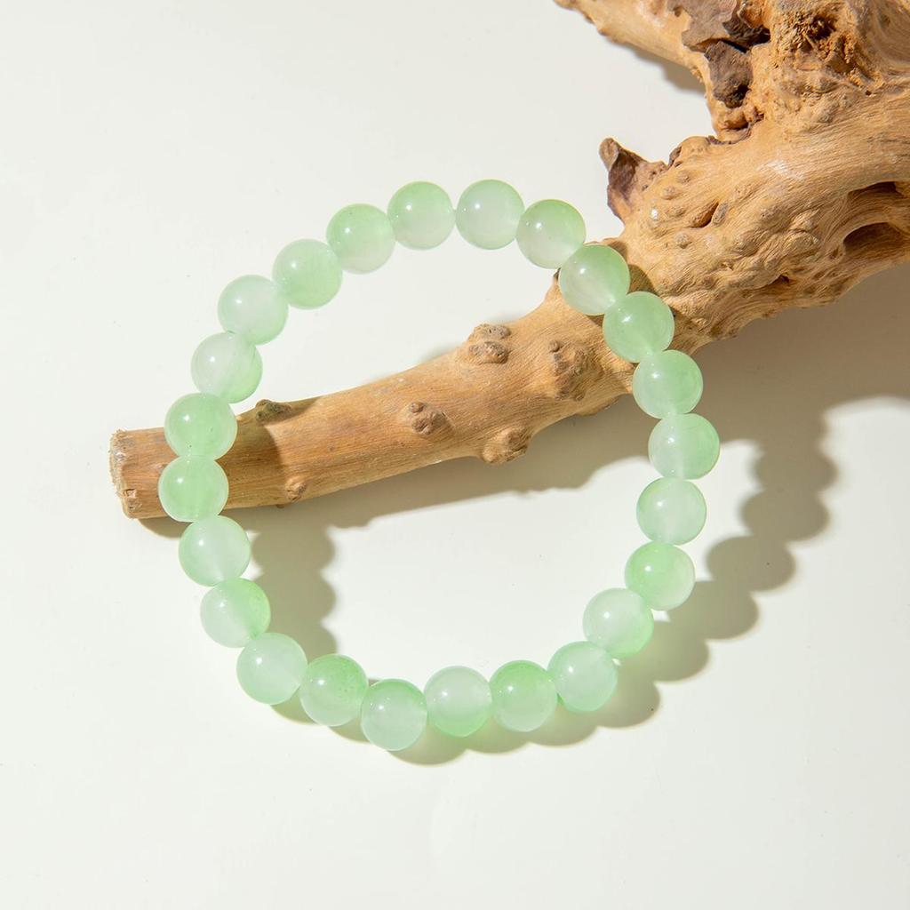 Cross Border Fashion Versatile Color Blended Glass Bead Bracelet for Women's Summer Coolness Jewelry Bead Bracelet Set