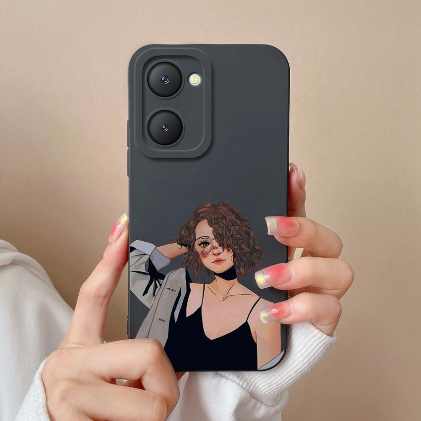 Новый чехол для Vivo iQOO U5x Z9 Lite Y400 Pro Y03t Y02t Y18i Y18t Милый чехол для телефона для девочки Защитная пленка для экрана Жидкий силикон Пылезащитный чехол для корпуса Vivo