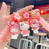 Anime Cartoon Cute Cherry Blossom Season Keychain Creative Pink Hello Kitty Doll Schoolbag Small Gift Pendant