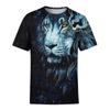 Новая летняя мужская модная футболка с ярким тигровым принтом, мужская футболка, топ