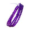 Аметистовый трехрядный кристальный браслет с бусинами