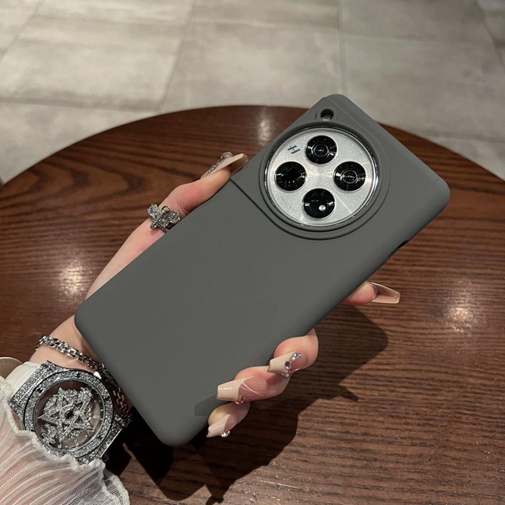 For OnePlus 12 5G Case Skin-Friendly Liquid Silicone+PC Phone Cover